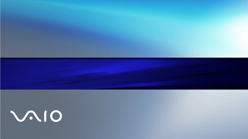 VAIO Logo on Blue Background — Modern