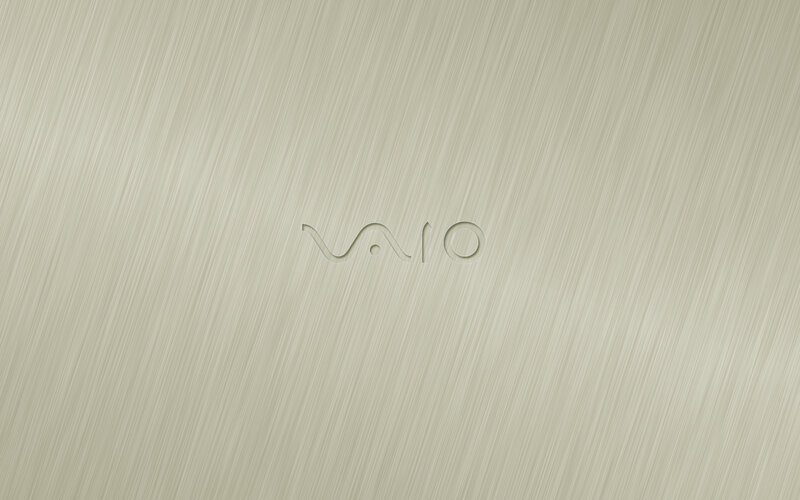 VAIO logo on brushed metal