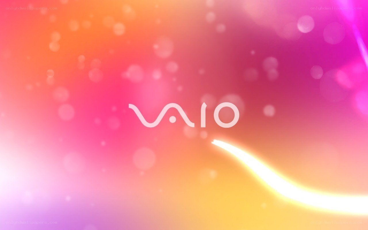 VAIO logo on colorful background