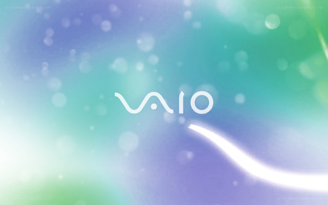 VAIO logo on colorful background