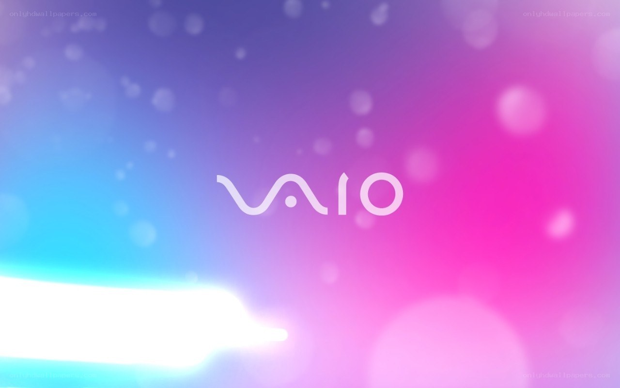 VAIO logo on colorful background