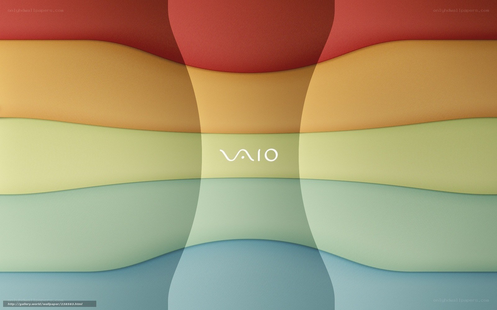 VAIO logo on colorful layers