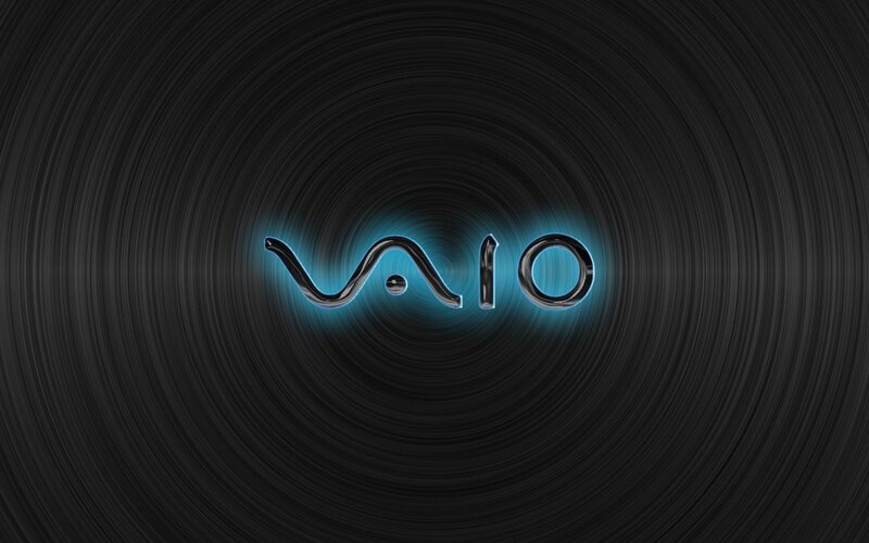 VAIO logo on dark background