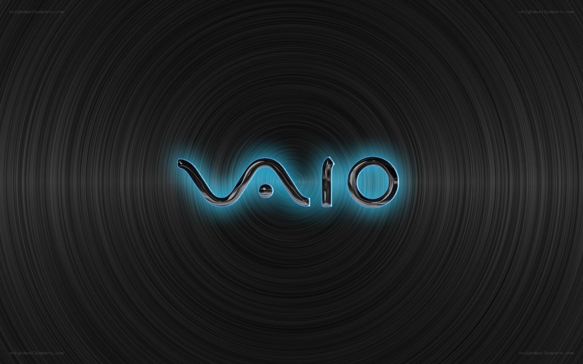 VAIO logo on dark background