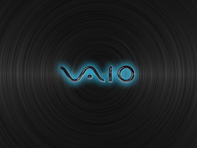 VAIO logo on dark background