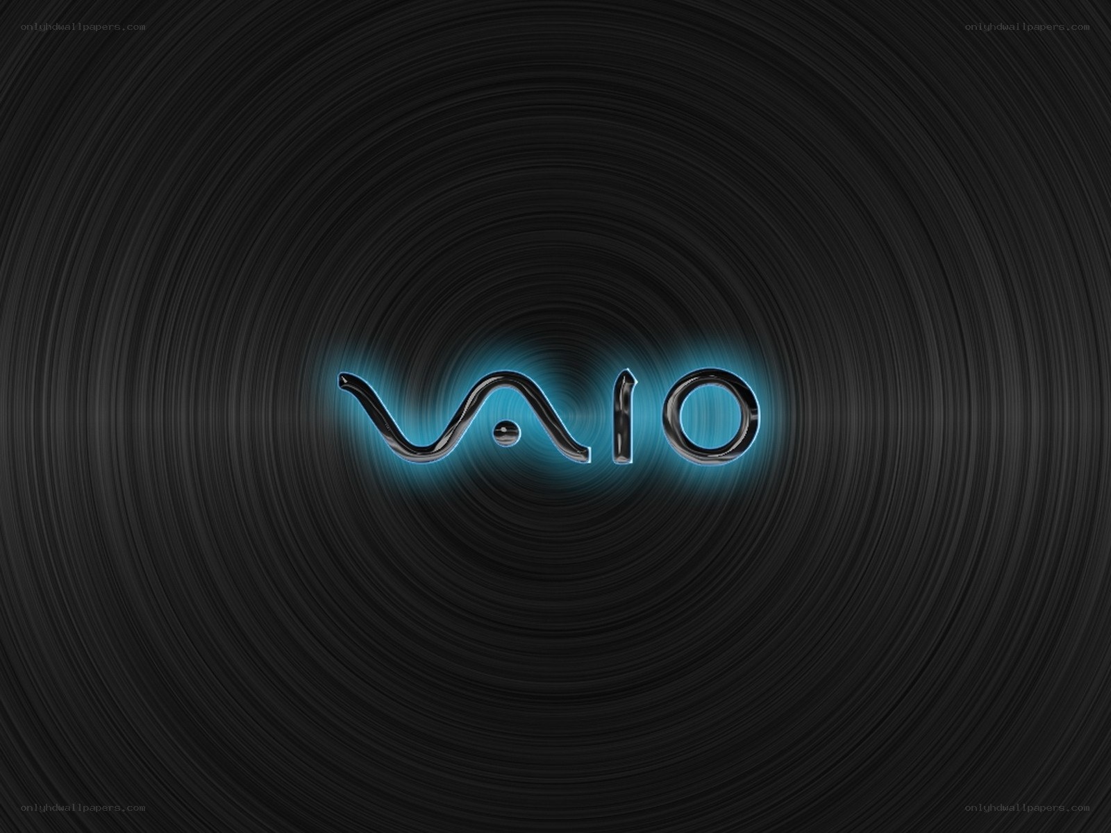 VAIO logo on dark background