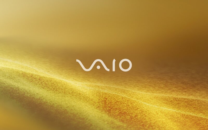 VAIO Logo on Golden Surface