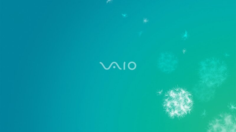 VAIO logo on gradient background