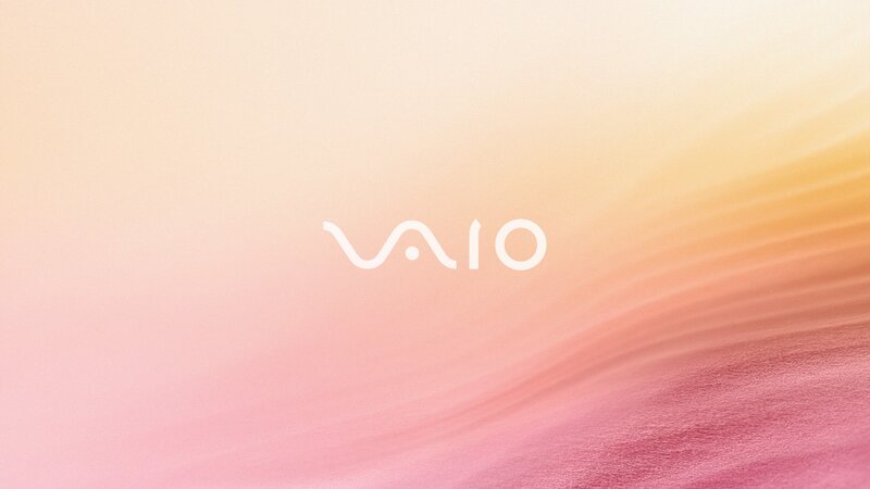 VAIO logo on gradient background