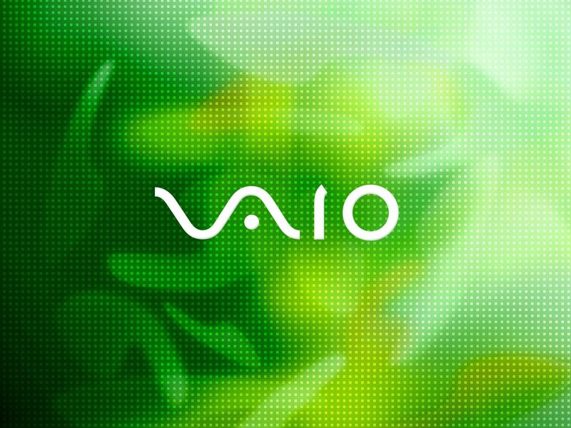 Vaio Logo on Green