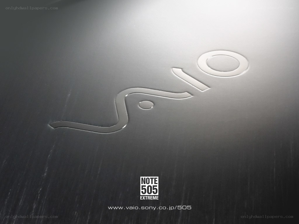 VAIO logo on laptop