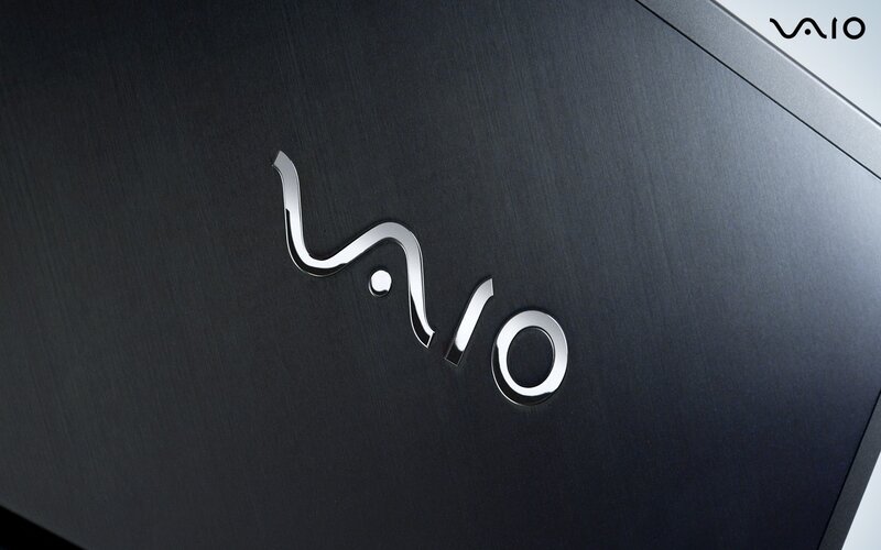 Vaio Logo on Laptop — Black