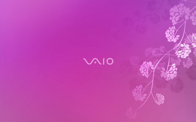 VAIO logo on purple background