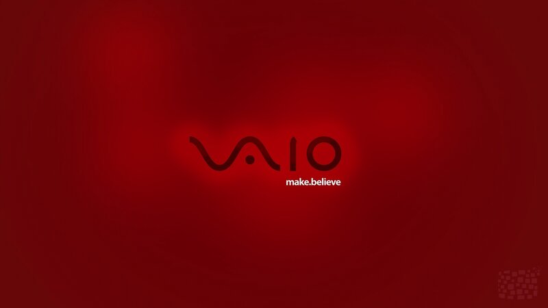 VAIO logo on red background