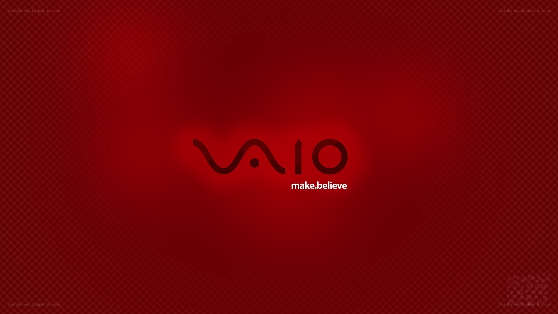 VAIO logo on red background