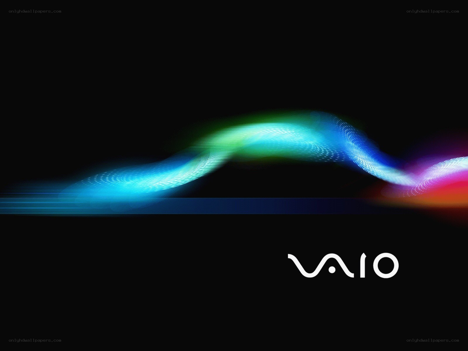 VAIO logo with colorful wave