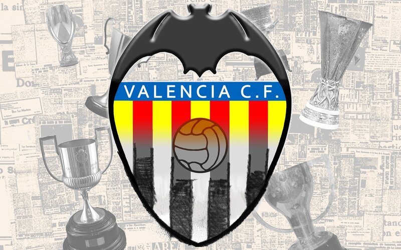 Valencia CF logo with trophies