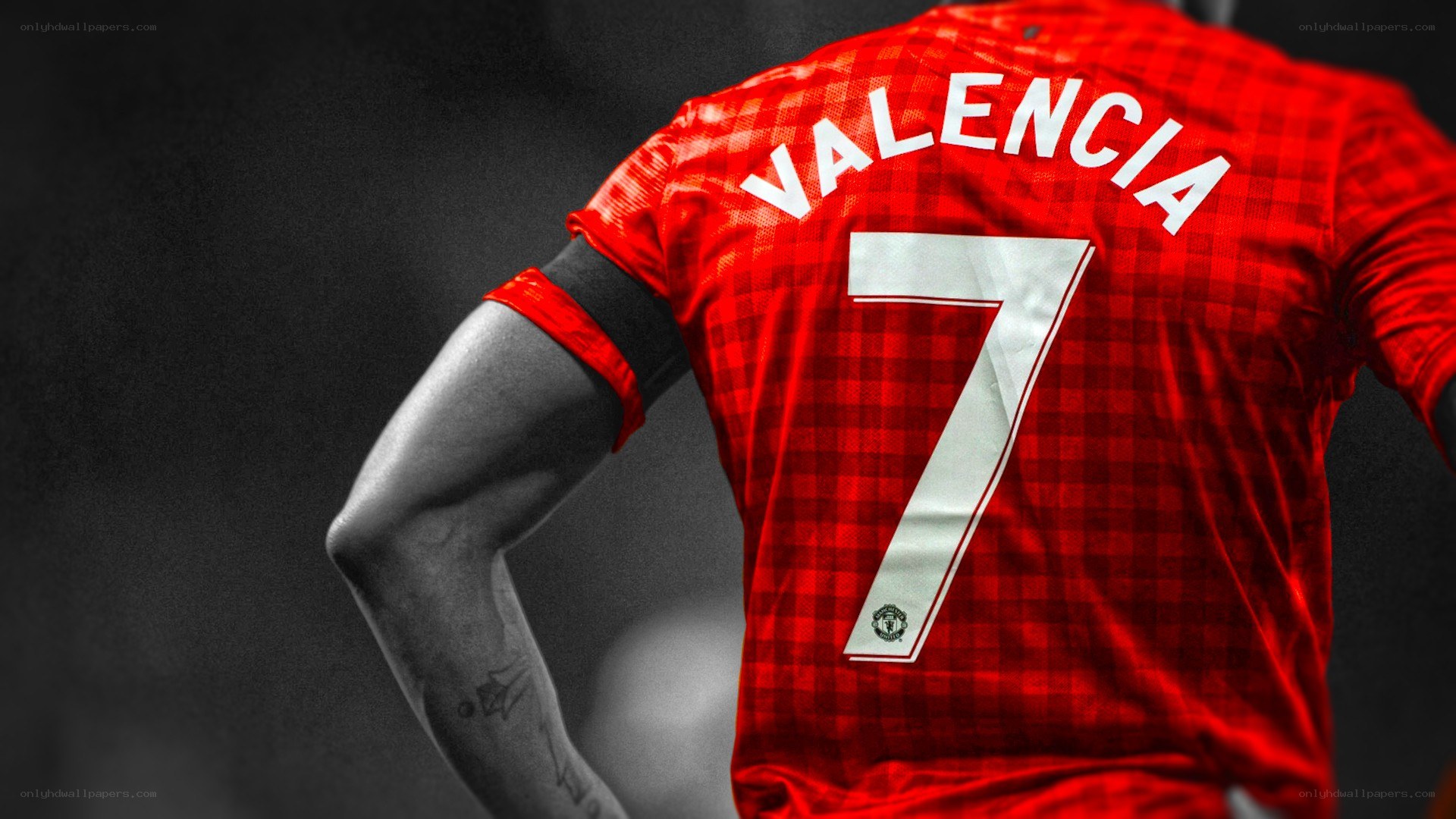 Valencia in red jersey