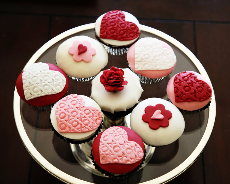 Valentine Cupcakes — Red