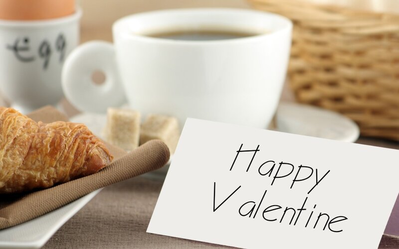 Valentine's breakfast card