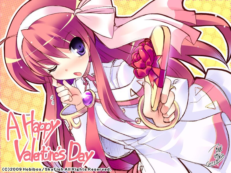 Valentine's Day anime girl