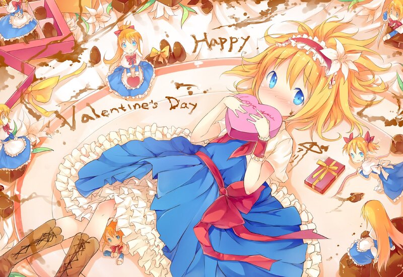 Valentine's Day anime girl
