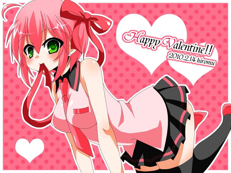 Valentine's Day anime girl