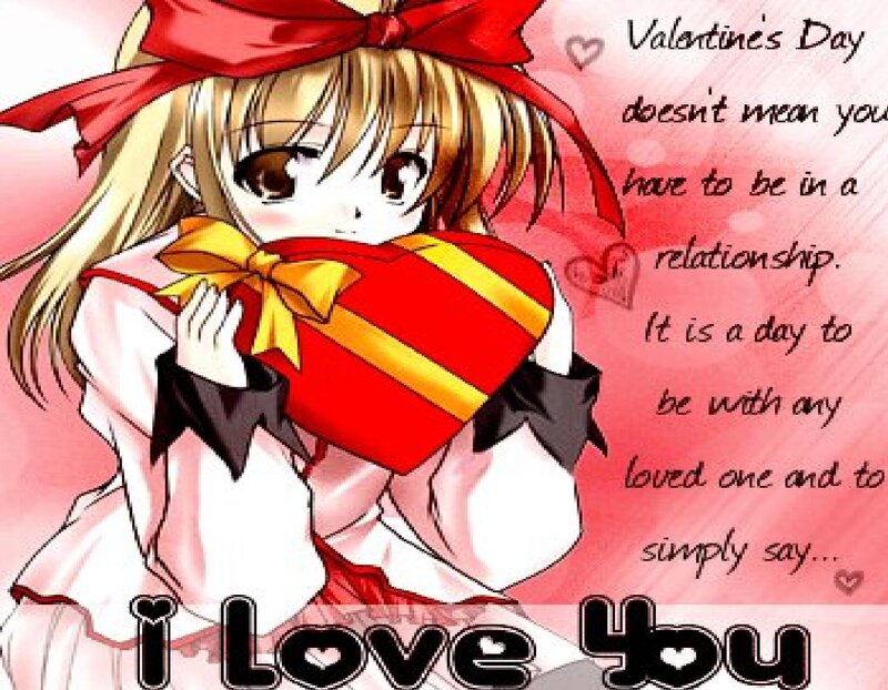 Valentine's Day anime girl