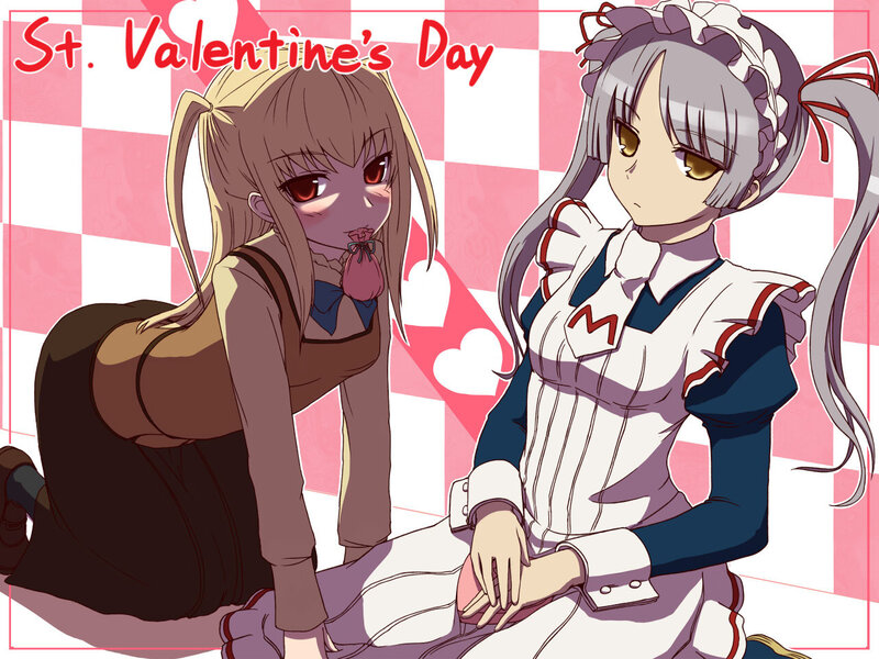 Valentine's Day anime girls