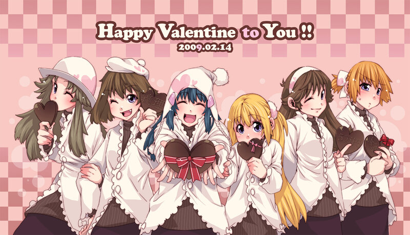 Valentine's Day anime girls