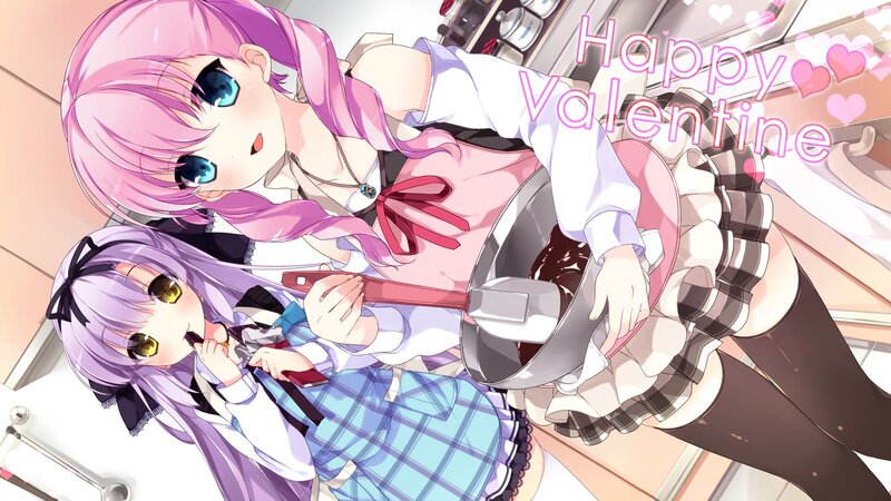 Valentine's Day anime girls