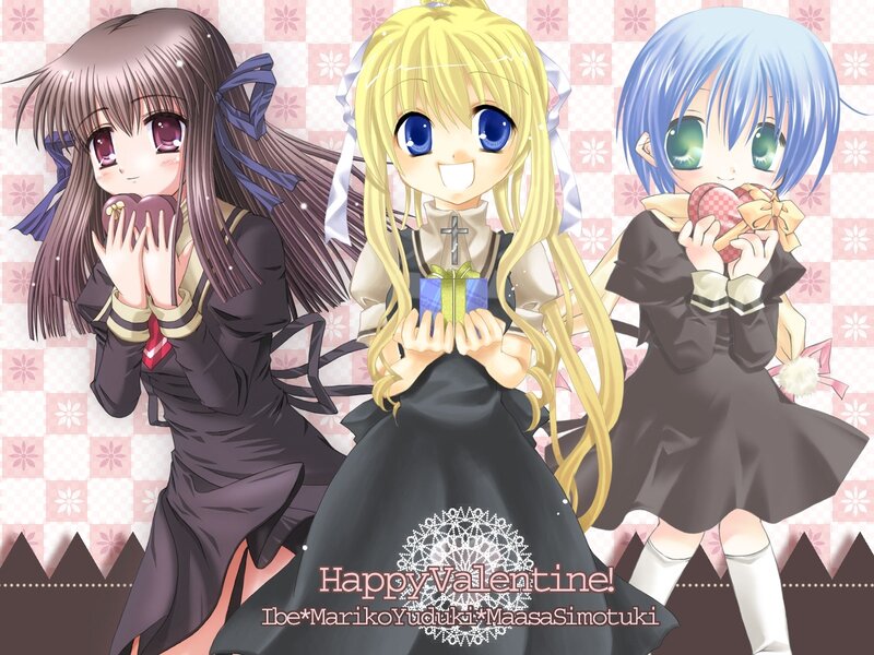 Valentine's Day anime girls