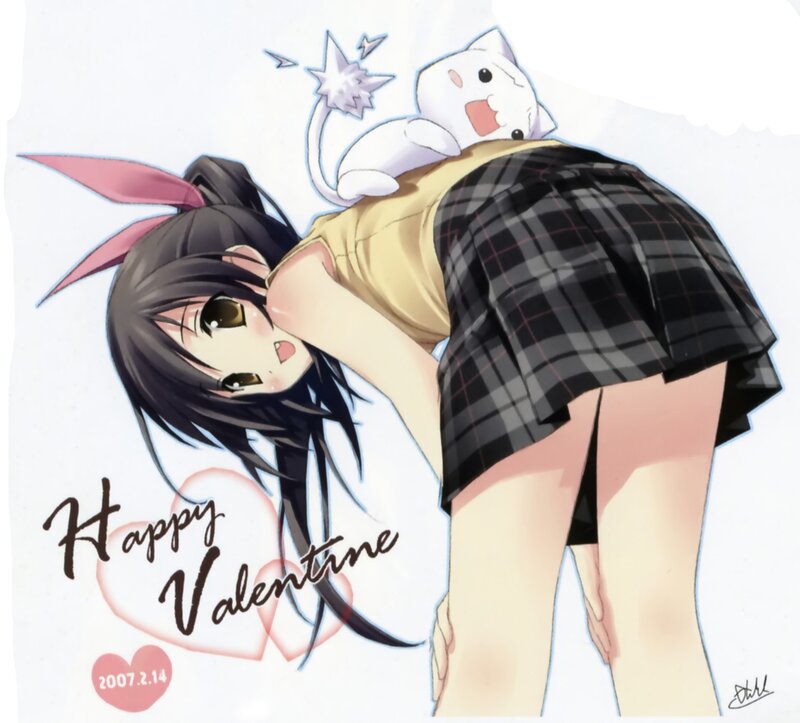 Valentine's Day anime illustration