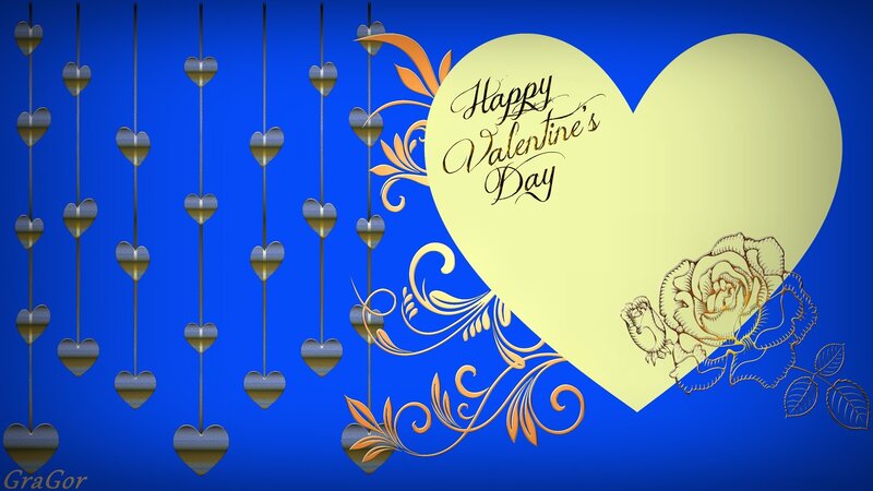 Valentine's Day Card — Blue
