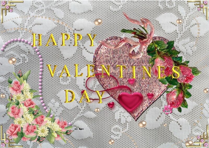 Valentine's Day Card — Pink, Festive, Digital Art