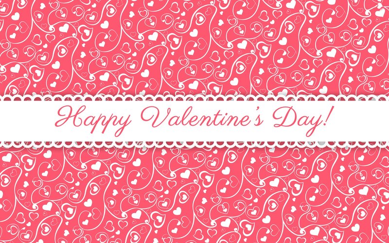 Valentine's Day Card — Pink, Festive, Illustration