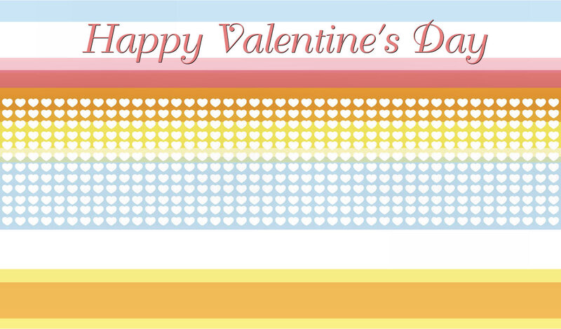 Valentine's Day Card — Pink, Festive, Vector Art, Hearts