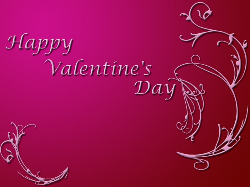 Valentine's Day Card — Pink, Romantic, Digital Art