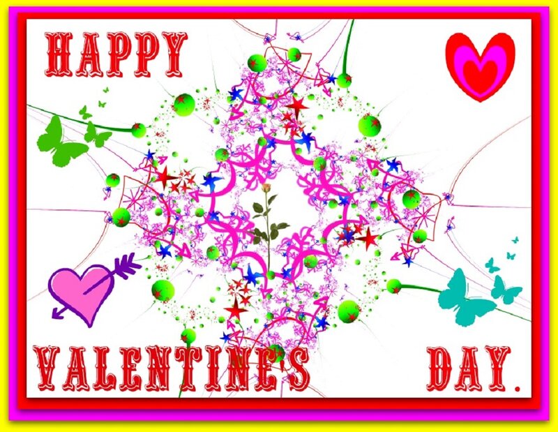 Valentine's Day Card — Red, Festive, Digital Art