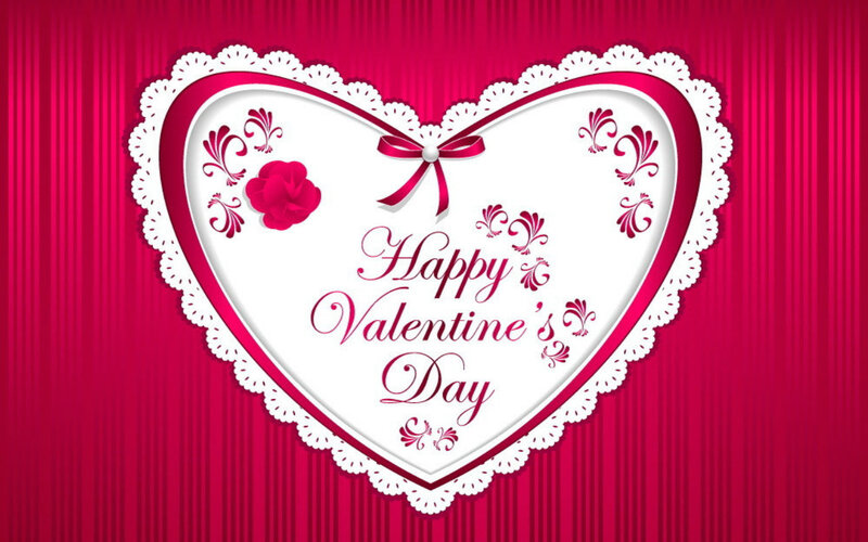 Valentine's Day Card — Red, Festive, Vector Art