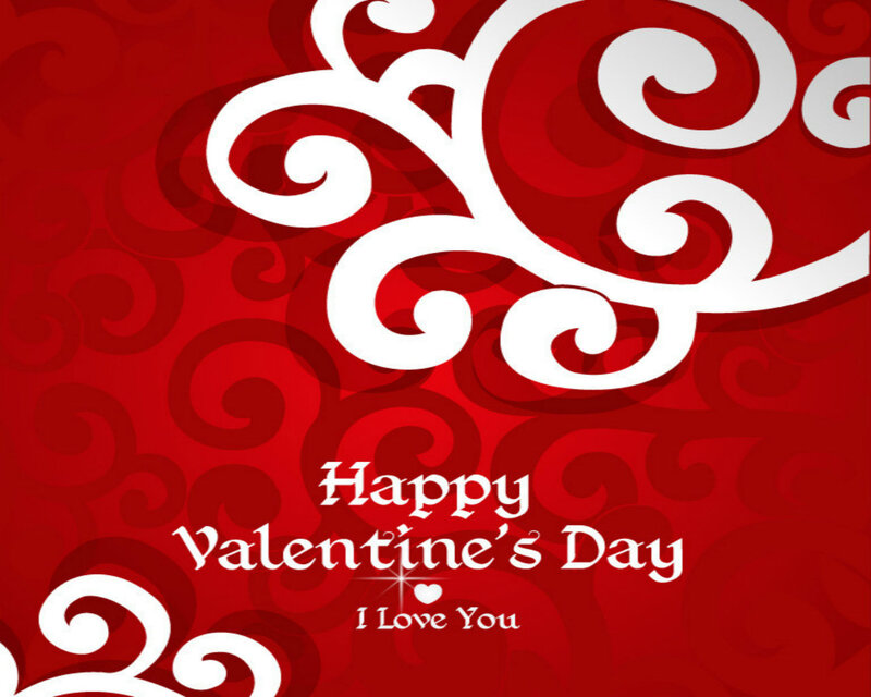 Valentine's Day Card — Red, Romantic, Vector Art