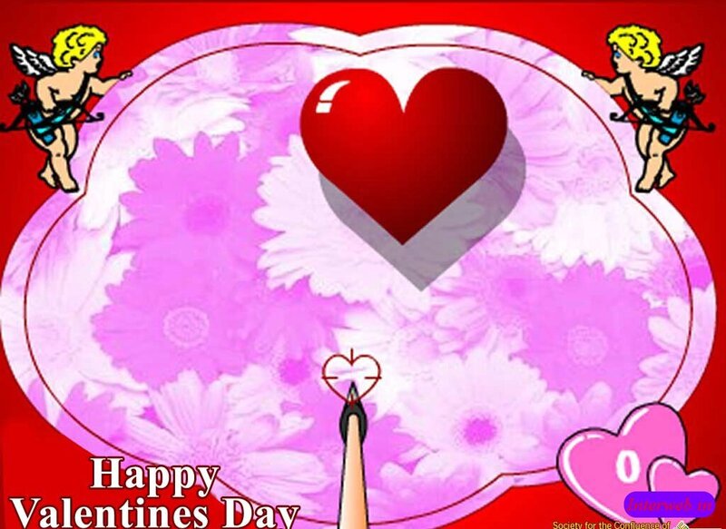 Valentine's Day card with cupids