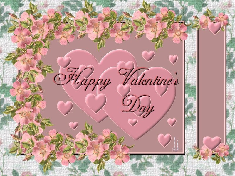 Valentine's Day card with flowers