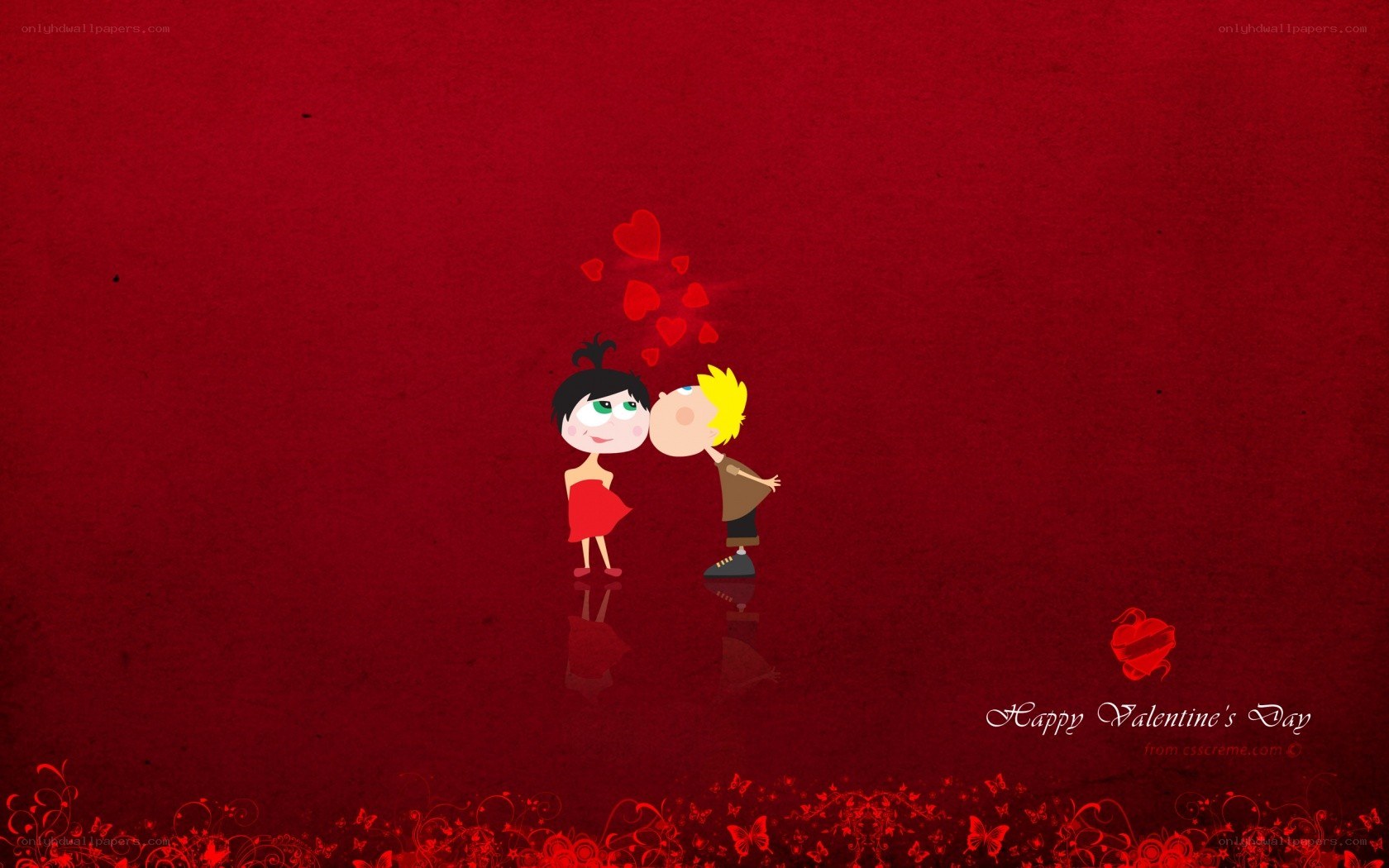 Valentine's Day cartoon couple