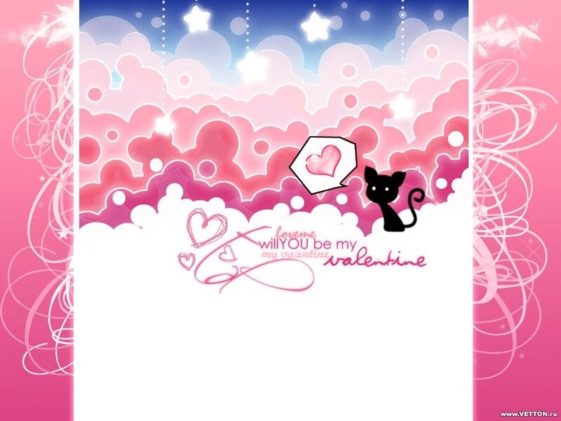 valentine's day cat wallpaper