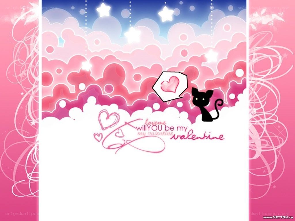 valentine's day cat wallpaper