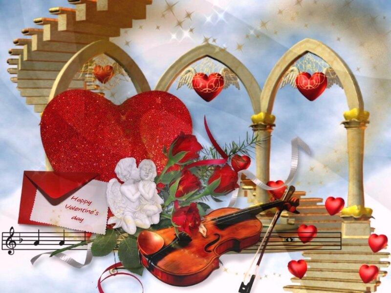 Valentine's Day Collage — Red