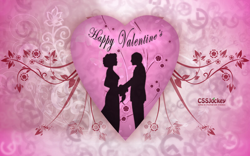 Valentine's Day couple silhouette