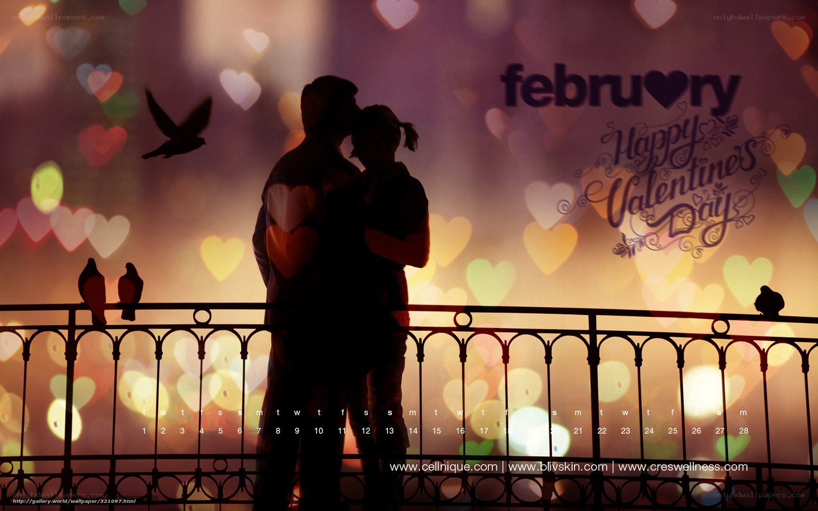 Valentine's Day couple silhouette