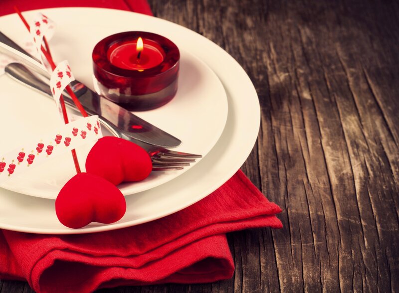 Valentine's Day Dinner Setting
